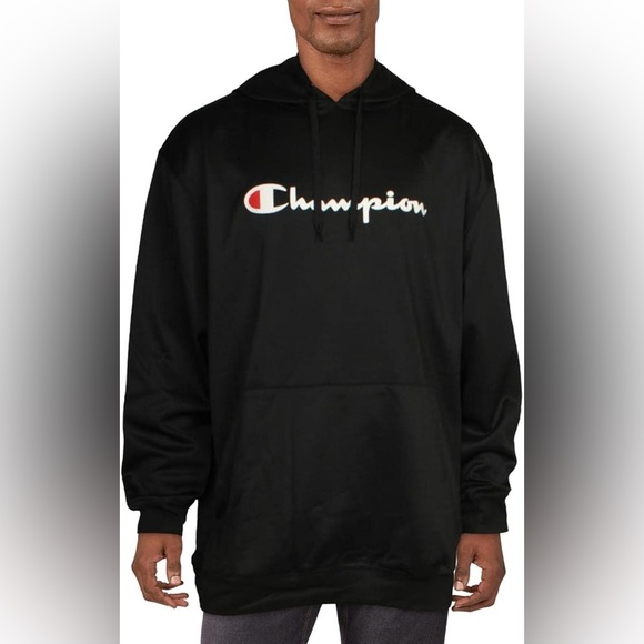 Champion Other - EUC Men’s Champion Black/White Script MidWeight Hoodie in Size 2XL